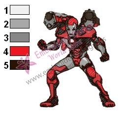 Iron Man Embroidery Design 02